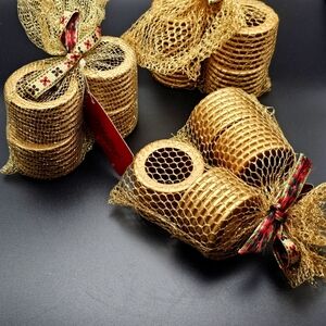 Holiday Time Festive Gold Napkin Rings